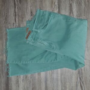 Judy Blue Green Turquoise Flare Wide Leg Jeans Size 9/29